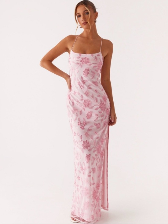 Peppermayo Dresses & Skirts - Peppermayo Bright Lights Beaded Maxi Dress — Pink, Size S — NWT